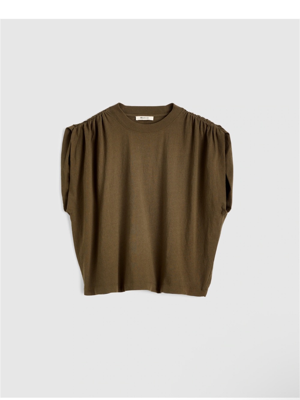 Madewell Olive Green Faded Ivy Vintage Jersey Muscle Tee NZ393 M